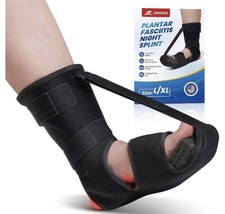 Plantar Fasciitis Night Splint Adjustable Foot Drop Ankle Brace Support S/M