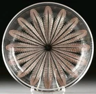 Lalique Large Chataignier Block Letter Signature Bowl 13"