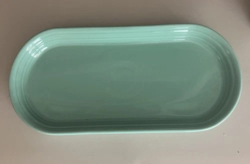 HLC USA FIESTA WARE Utility Relish Bread Under Plate Tray Turquoise Blue 12 Inch