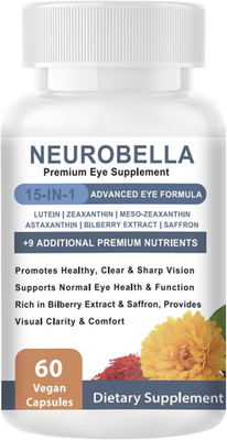 #ad NEUROBELLA 15 In 1 Eye Nutritional Support Capsules Containing Carotenoids Lu $62.99