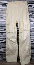 Wild Fable Women Butter Yellow Cargo Pants Wide Leg Elastic Waist XS Skater