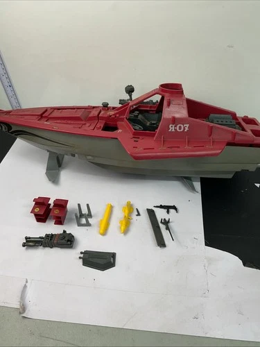 1985 Vintage Hasbro Gijoe Cobra Moray Hydrofoil Action Figure Boat Incomplete