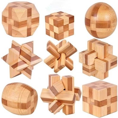 Pädagogisches Holzpuzzle Kong Ming Luban Schloss Knobelspiel Spielzeug UK