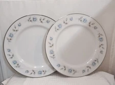 international silver dinnerware china 2 white blue plate large 10.25 inch round