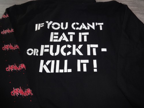Carnivore Zipper Hoodie Sweatshirt Thrash Metal Gruzja Odraza Zmarlem Mgla A - Foto 5 di 6
