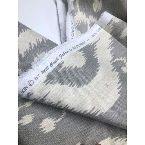 4 Yards Mills Creek Grey Ikat Home Decor Drapery Upholstery Fabric - Picture 5 of 5