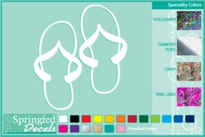 FLIP FLOPS cut vinyl decals #1 car truck window sticker, CUSTOM OPTIONS!