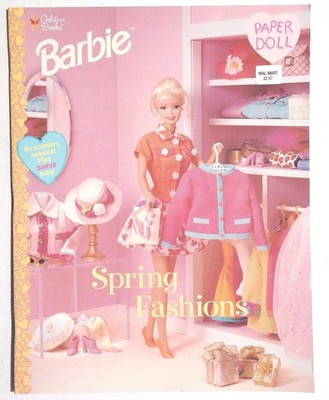 Vintage New 1997 Spring Fashions Barbie Paper Dolls Mattel