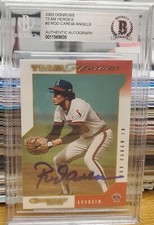 Autographed 2003 Donruss Team Heroes ROD CAREW Angels #3 BECKETT Slabbed