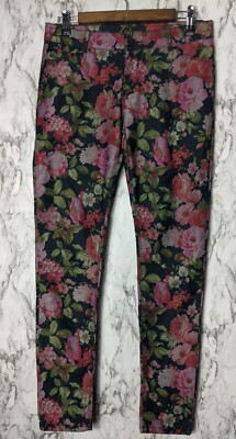 HALLHUBER EU 38 US M Medium Floral Garden Skinny Leg Pants Jeggings