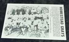 Homestead Grays , Negro Baseball Team 3 Rivers Postcard Club Promo