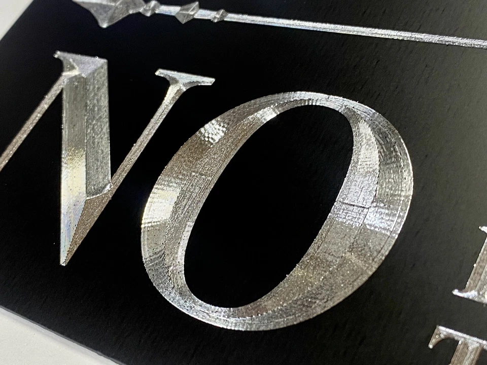 Letrero de placa de metal 11,5x7,5 de propiedad privada grabado sin solicitud de intrusión Foto 3 de 4