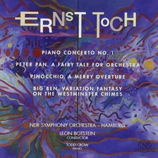 Toch: Piano Concerto • Peter Pan • Pinocchio - NDR SO / Botstein (CD, 2002)