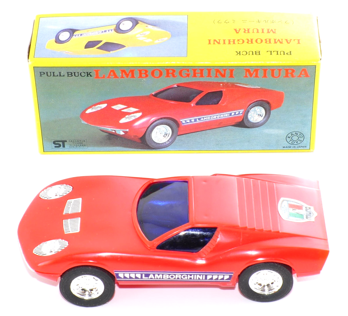 Rare Vintage KANTO TOYS Miura Style Pullback Car Red Japan Die