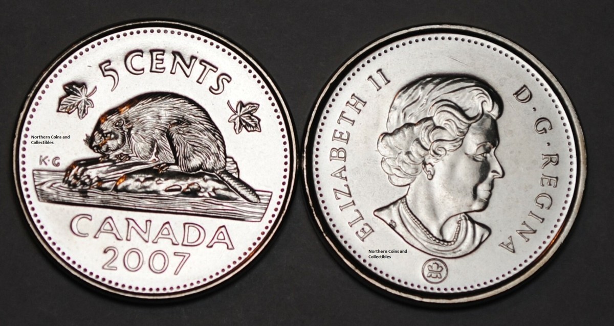 Canada 2007 5 cents Nice UNC Five Cents BU Canadian Nickel | eBay