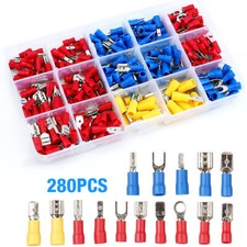 280PCS Assorted Crimp Spade Terminal Insulated Electrical Wire Connector Kit Set