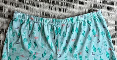 SO Intimates Womens Large Green Cactus On Point Looking Sharp Shorts Drawstring - Picture 6 of 19