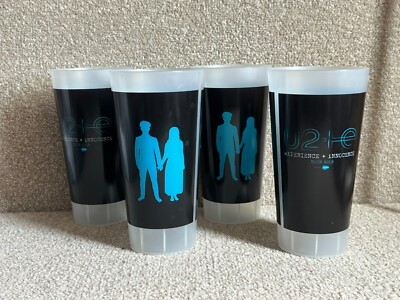 U2 Experience + Innocence 2018 Tour Souvenir Cup x 4 - Bono - Pint - Plastik