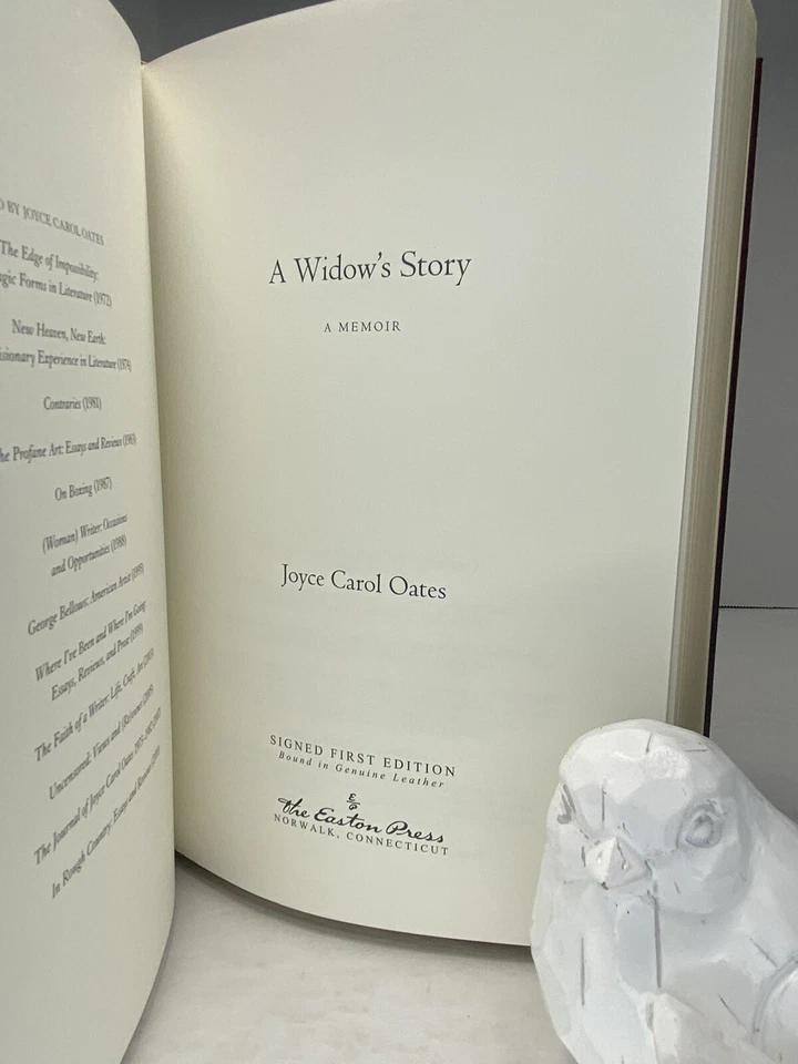 A Widow’s Story SIGNED by Joyce Carol Oates - First Edition Easton Press MINT - Image 3 of 4