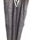 Vintage Formal Beaded Sequins Silk Lined Halter Sheath Gown Black & White Small — photo 7