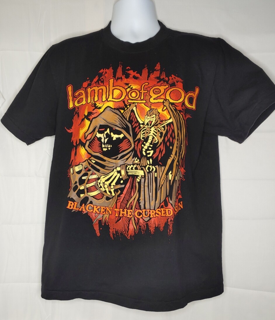 バンドTシャツセット（Lamb of God他） Lamb of God Vintage Shirt Band Tee The Roxx Blacken the Cursed