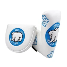 Snowflake Polar Bear Magnetic Golf HeadCover Fit Mallet/Blade Putter Club Covers
