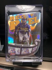 2023 Bowman’s Best #RR-15 Jackson Chourio Reel To Reel Die Cut Lava /50