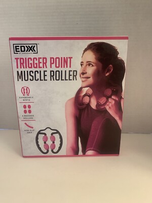 EDX by Endurance 4 Wheel Trigger Point Muscle Roller Massage Deep Tissue Muscle