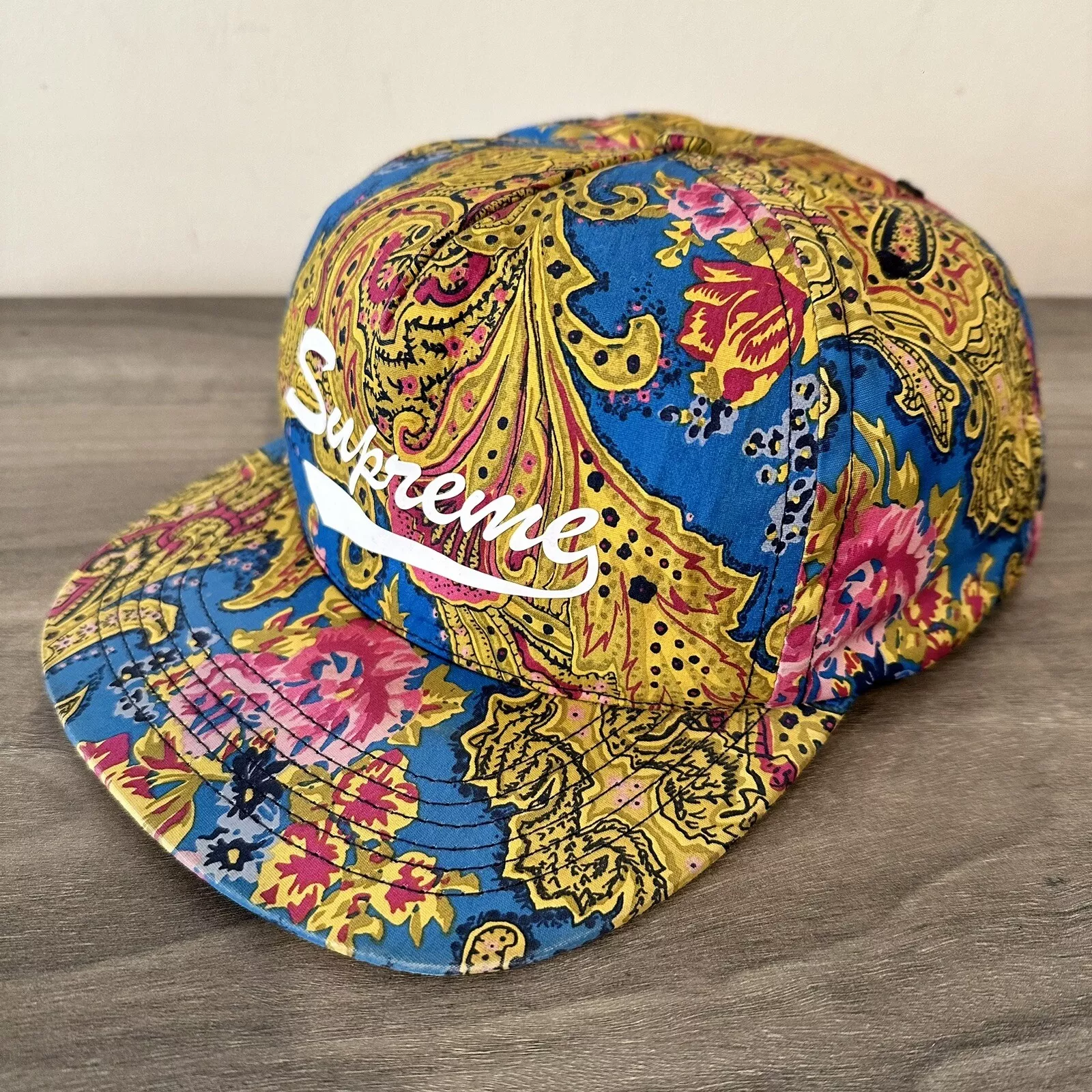 Chapeau SUPREME PAISLEY 5 PANNEAUX   BLEU   TAILLE UNIQUE   F/W 2017   Casquette 100% authentique