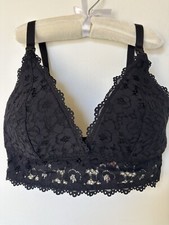 Women's Pumping Breastfeeding Bra Blk Lace Nursing Bras 38D Black