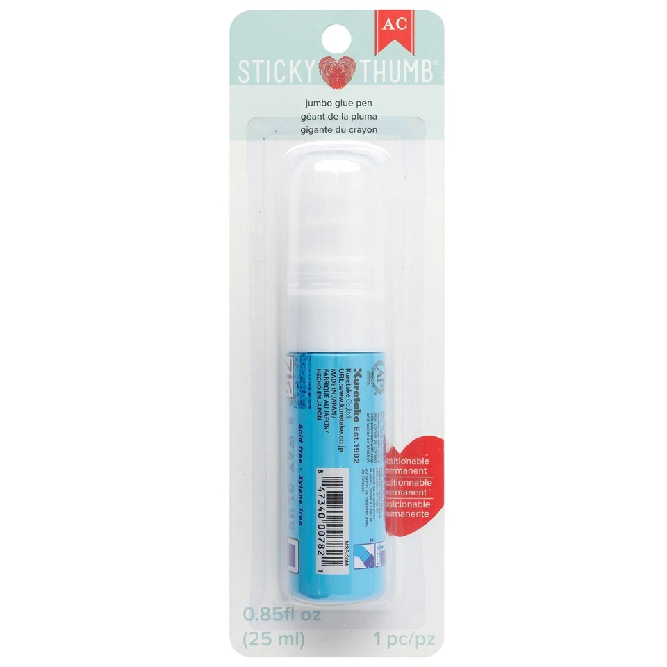 Pluma adhesiva de 2 vías Zig para pulgar, punta Jumbo de 15 mm, paquete de 1 pluma de 0,88 OZ 372627 Foto 3 de 4