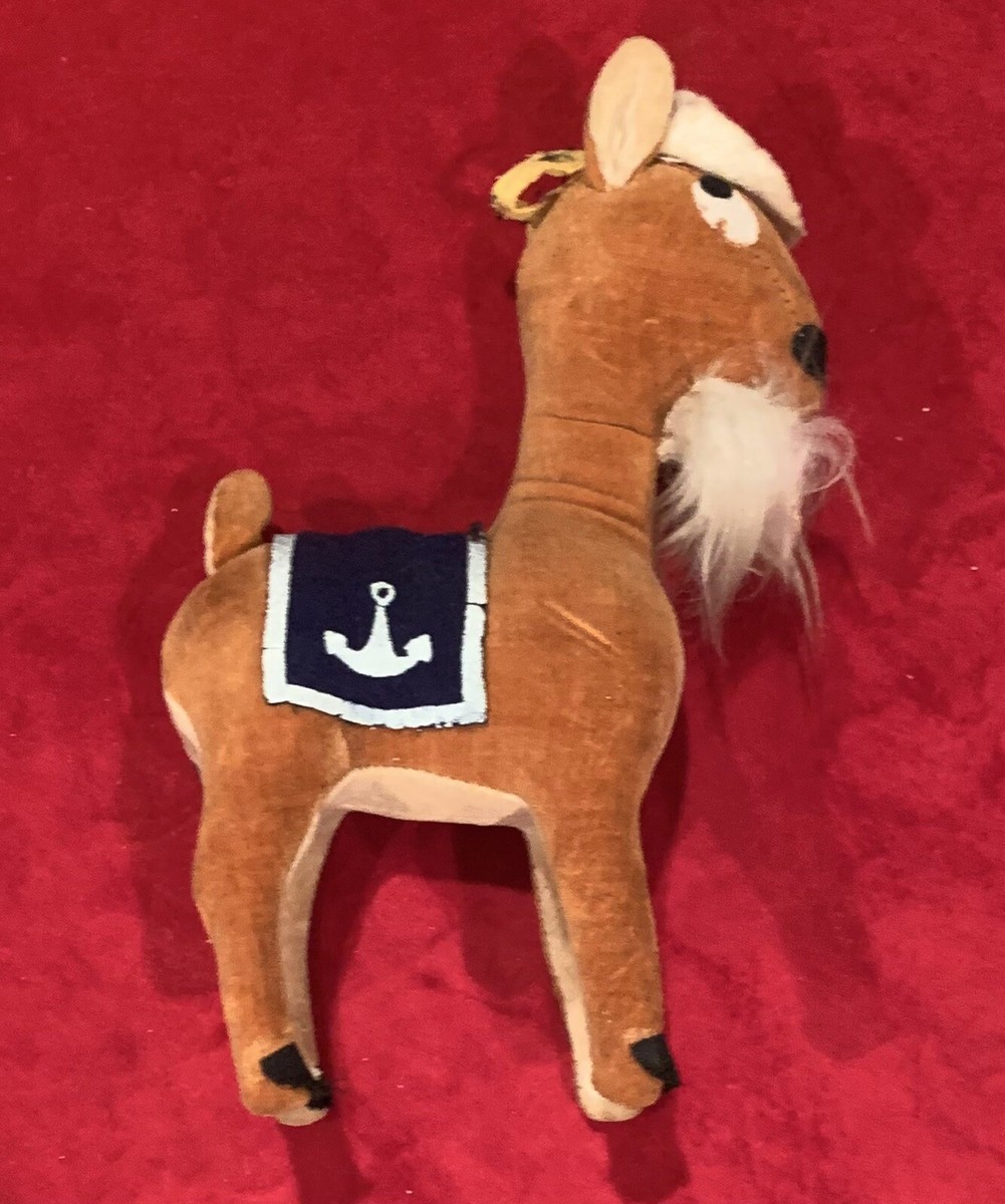 Vintage 1940's Navy US Naval Academy Goat Mascot Stuffed Doll