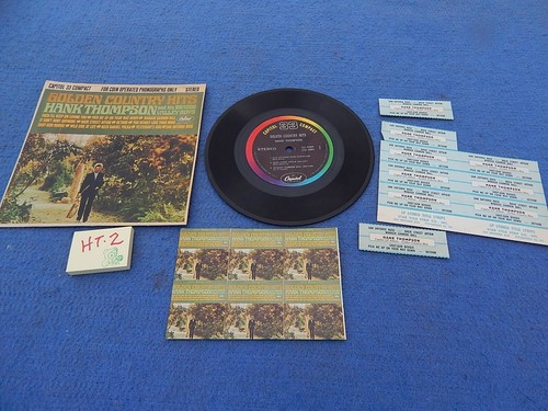 7 inch jukebox 33 rpm mini LP: HANK THOMPSON - GOLDEN COUNTRY HITS