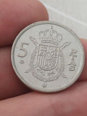 COIN / SPAIN / 5 PESETAS PTAS 1975 mark 78 XF Kayihan coins T123
