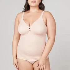 SPANX 10317R Low Profile' Minimizer Bra Cami Size 34DD Champagne $118