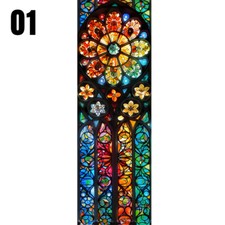 Church Printed Stained Glass Window Film Self Adhesive Stickers Privacy
