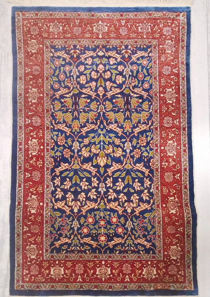 Türkischer Hereke Seide Teppich Seide auf Seide 78 cm x 50 cm - Bild 3 von 4