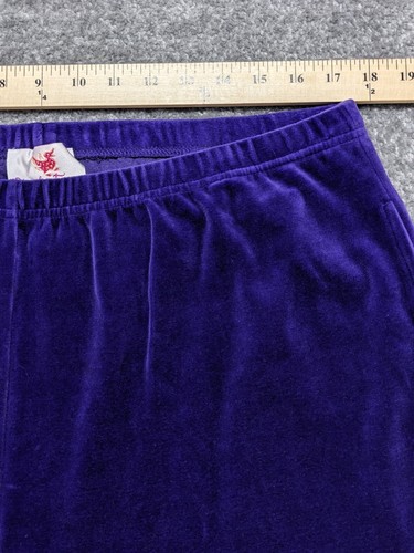 Quacker Factory Velour Ankle Pants Women 1X Blue Pockets Straight Leg M33 - Picture 9 of 12
