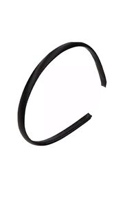 50 White Plastic Headband Covered Satin Hair Band 9mm for DIY Craft