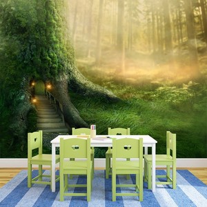 Magisches Baumhaus Fototapete Fantasy Wald Tapete Madchen Schlafzimmer Dekor Ebay