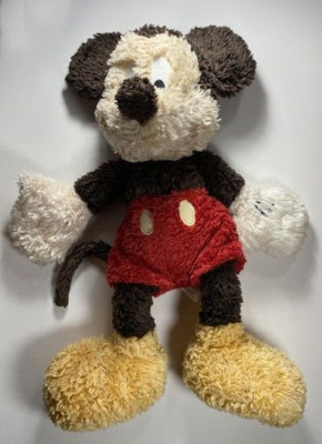 Disney Parks Large Super Soft, Floppy, Fuzzy 21'' Mickey Mouse Brown/Tan Plush