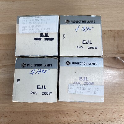 GE Multi Mirror Projection Lamp Lot Of 4 EJL 24V 200W