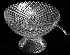 Vintage Rare Set Of Westmoreland English Hobnail Punch Bowl & Stand w/Ladle