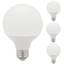 4Pack G25 Globe Light Bulb, 5000K Bright White, 520LM, 6W 60W , E26