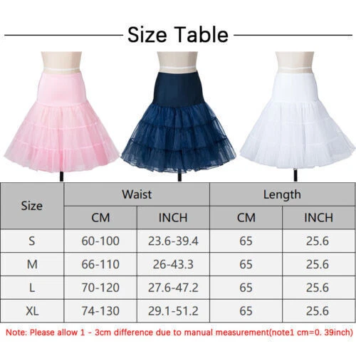 Women Short Tutu Petticoat Crinoline Vintage Wedding Skirt Underskirt Rockabilly - Image 3 of 4