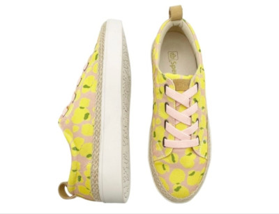 Spenco Malibu Lace Summer Platform Sneaker Bokeh Blush & Yellow Women s 9D NWD 