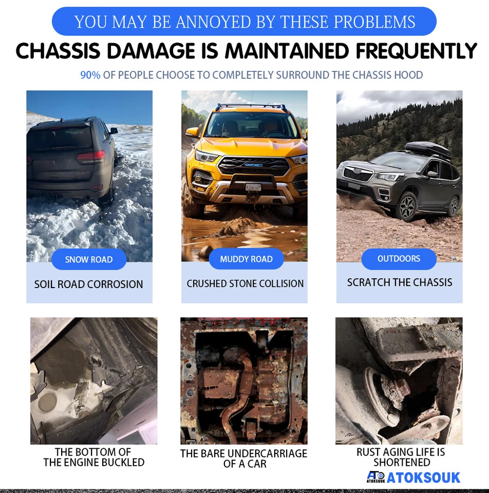 Front Skid Plate For Mazda CX-7 2007-2012 Impact Resistant Engine Guard Cover Foto 3 de 4