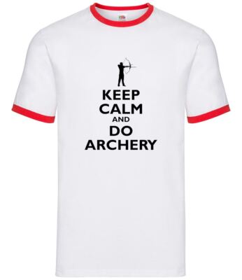 Keep Calm and Do Archery - Herren Ringer - Bogenschütze Schießbogen Pfeilschütze
