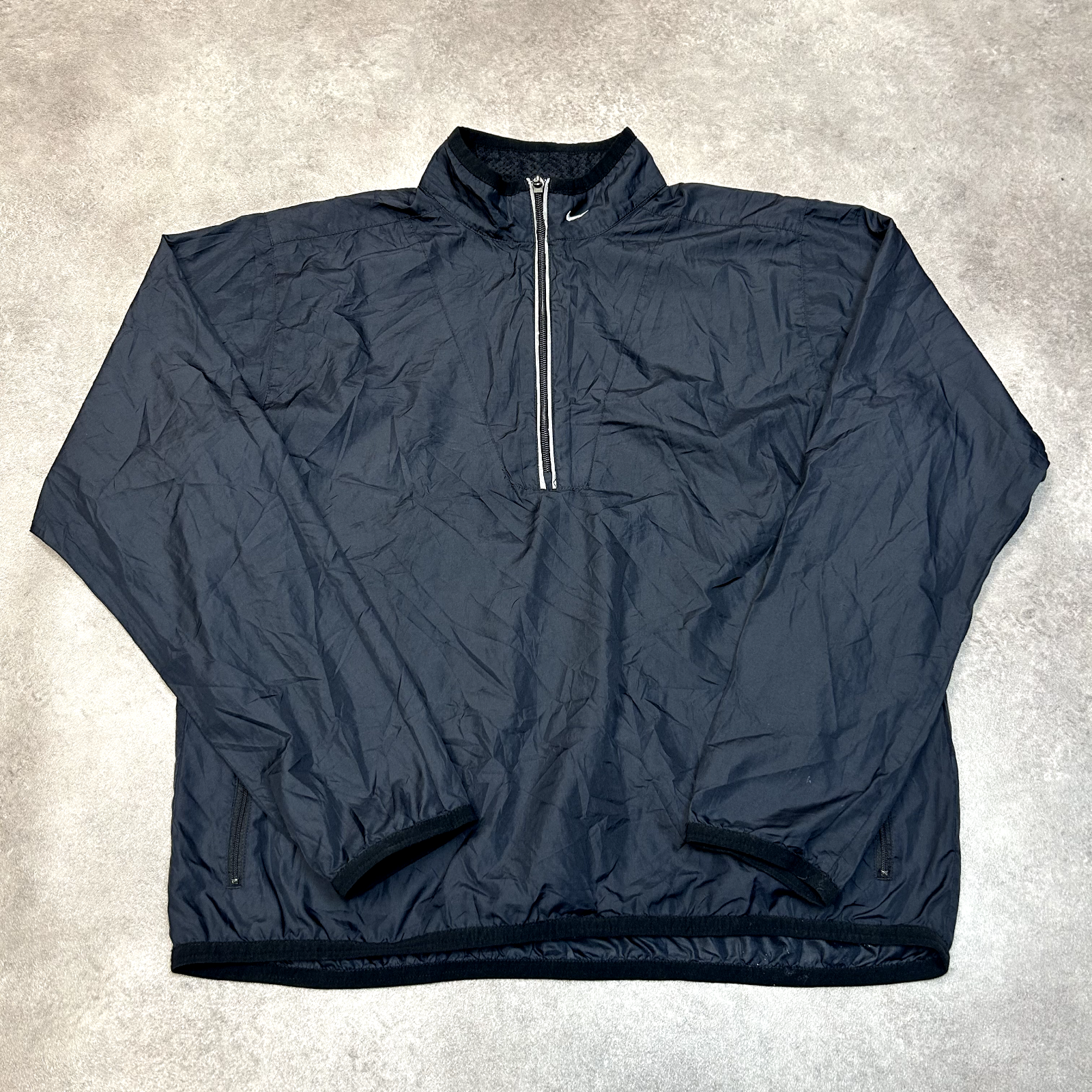 SACAI X NIKE Nike Anorak Giacca Uomo XL Small Swoosh Quarter 1 4 Zip Giacca a Vento Nero