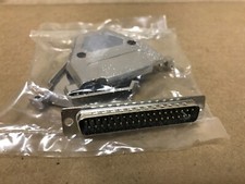 DB37 D-SUB 37-Pin Male Solder Cup Serial Connector Metalized Plastic Hood Shell